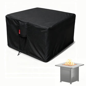 SheeChung square fire pit cover 30x30, front view protects from rain and dust