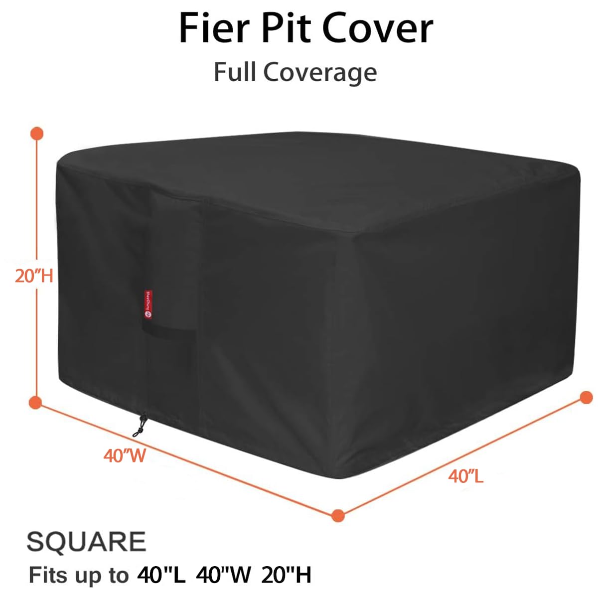SheeChung cover square 40x40 waterproof coating shields against rain and snow.