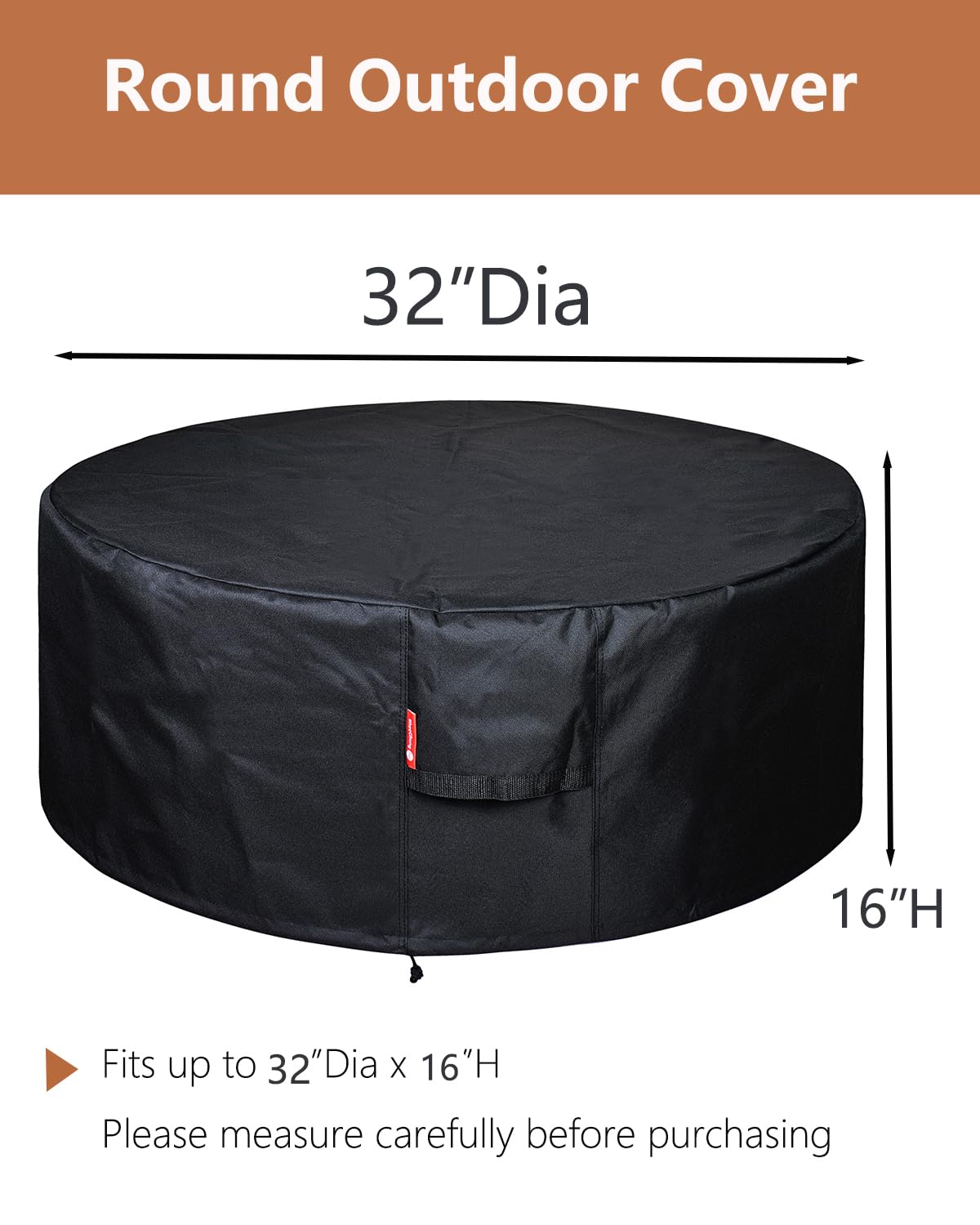 SheeChung waterproof 600D Oxford cover shields the fire pit from rain and snow.