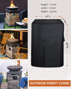SheeChung waterproof fire pit cover with PVC coating resists rain and snow