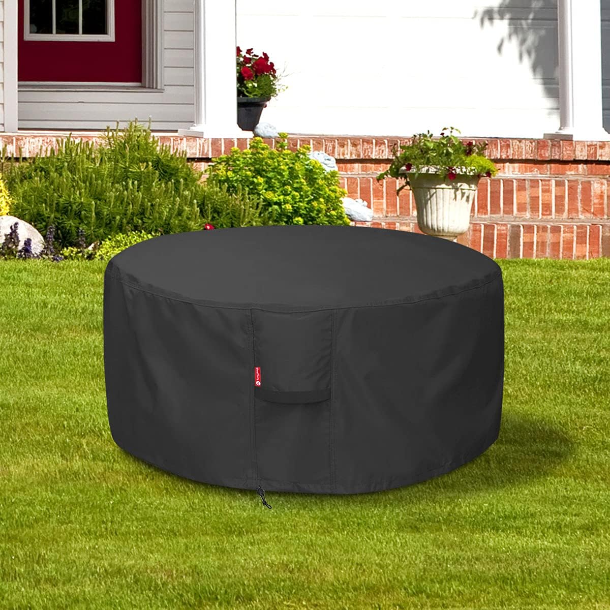 Waterproof inner PVC coating protects the fire pit from rain