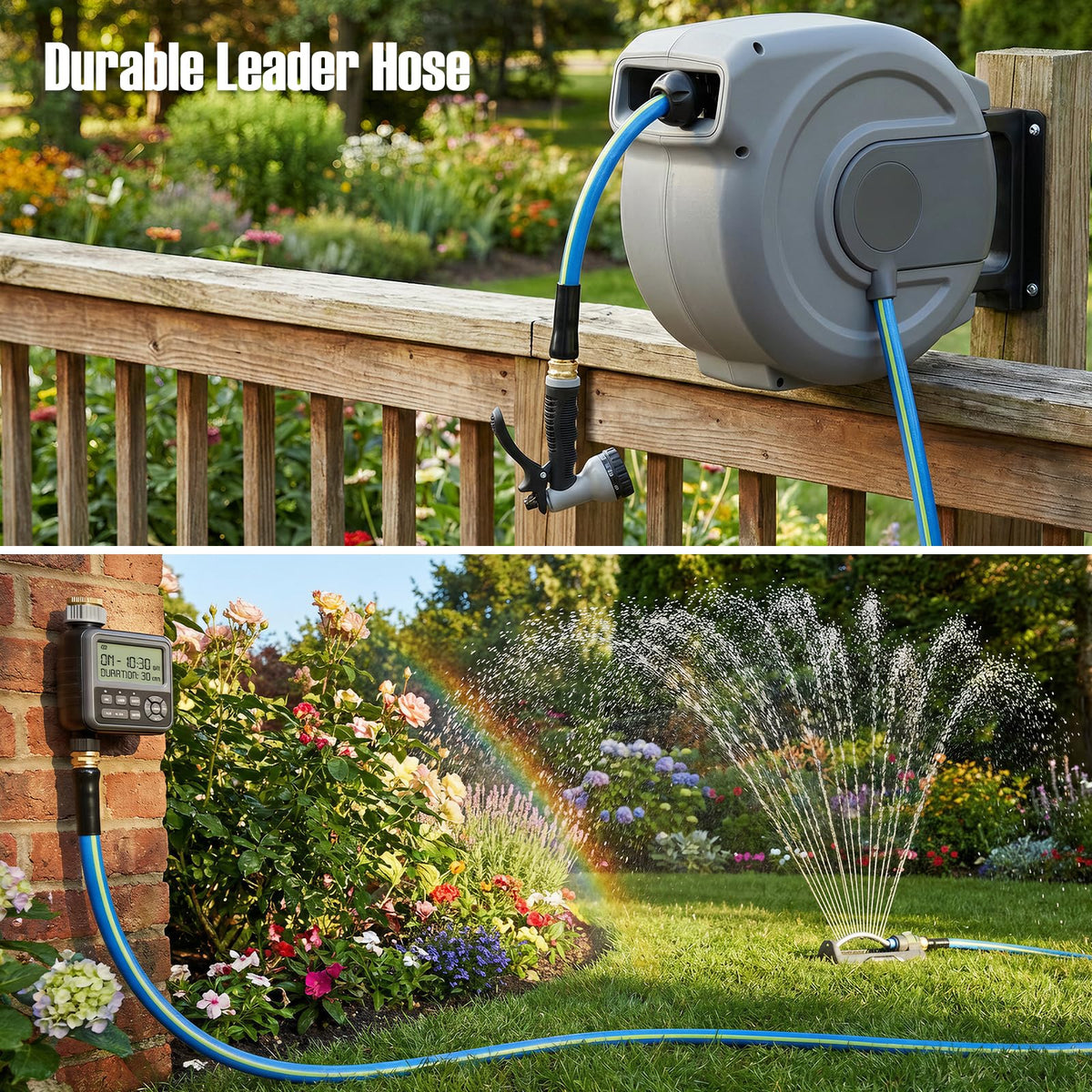 SheeChung kink-free hose demonstrates tangle-free performance during watering tasks.