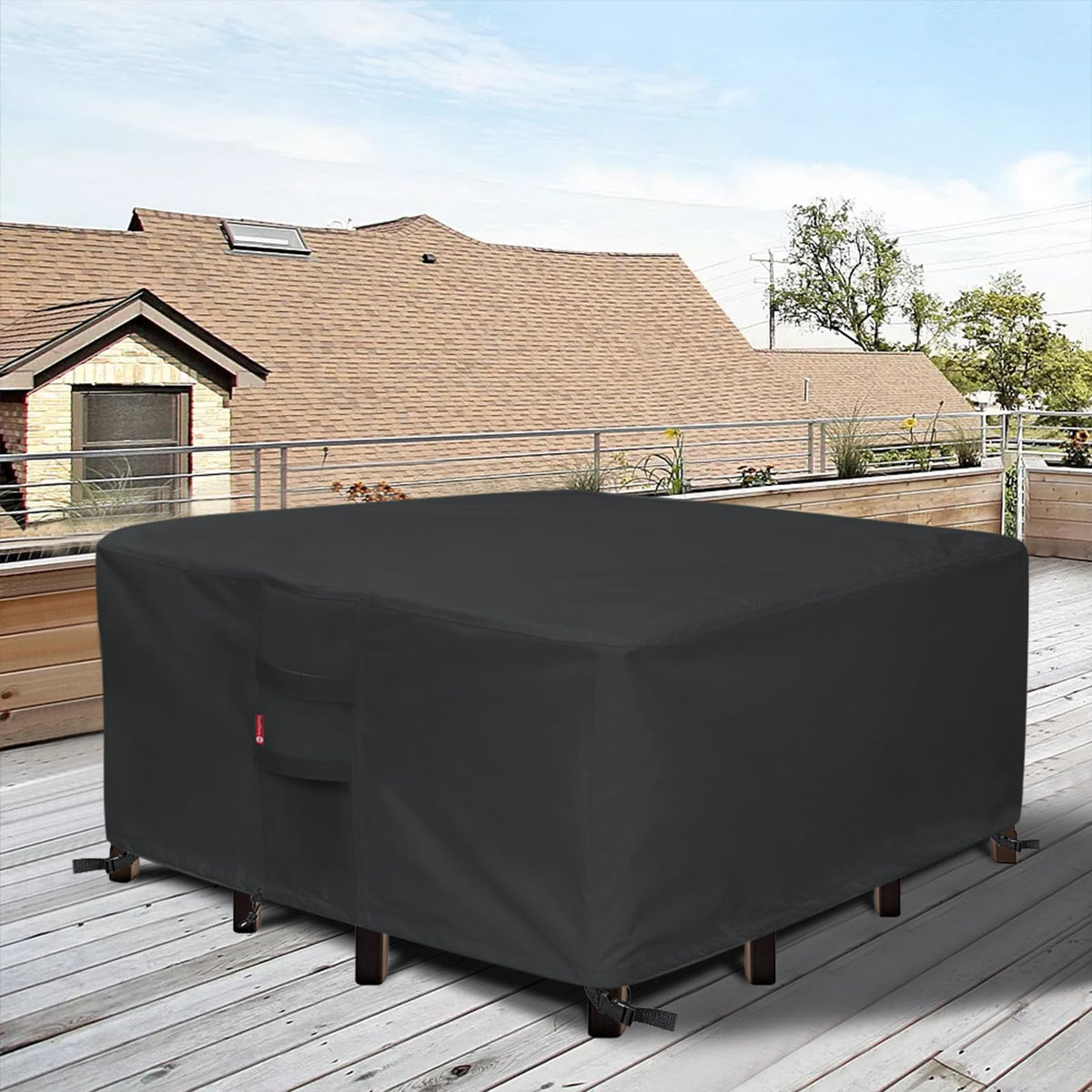 SheeChung patio cover square 86L-86W-28H raised center for better drainage