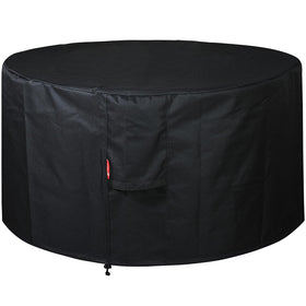 SheeChung round fire pit cover 40in diameter protects your pit from rain and dirt