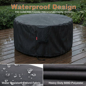 SheeChung waterproof-600D cover resists rain and sun while guarding the fire pit finish.