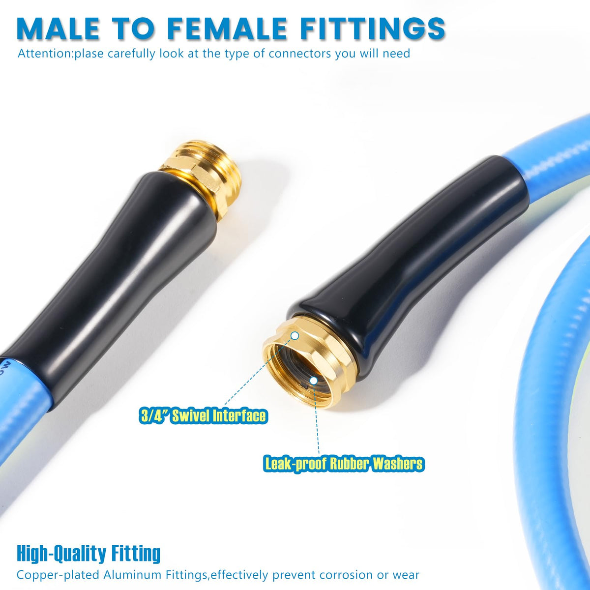 SheeChung rubber garden hose durability image emphasizes long life under extreme temperatures.