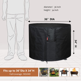 Waterproof 600D SheeChung fire pit cover guards globe pits