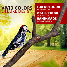 Shefio Metal Cardinal Garden Statue provides weather-ready color and whimsy.