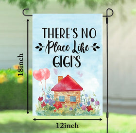ShelbyShops Gigi's Garden Flag floral detail, vibrant colors enhance curb appeal.