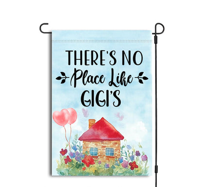 ShelbyShops Gigi's Garden Flag front floral view, ideal for welcoming guests outdoors.