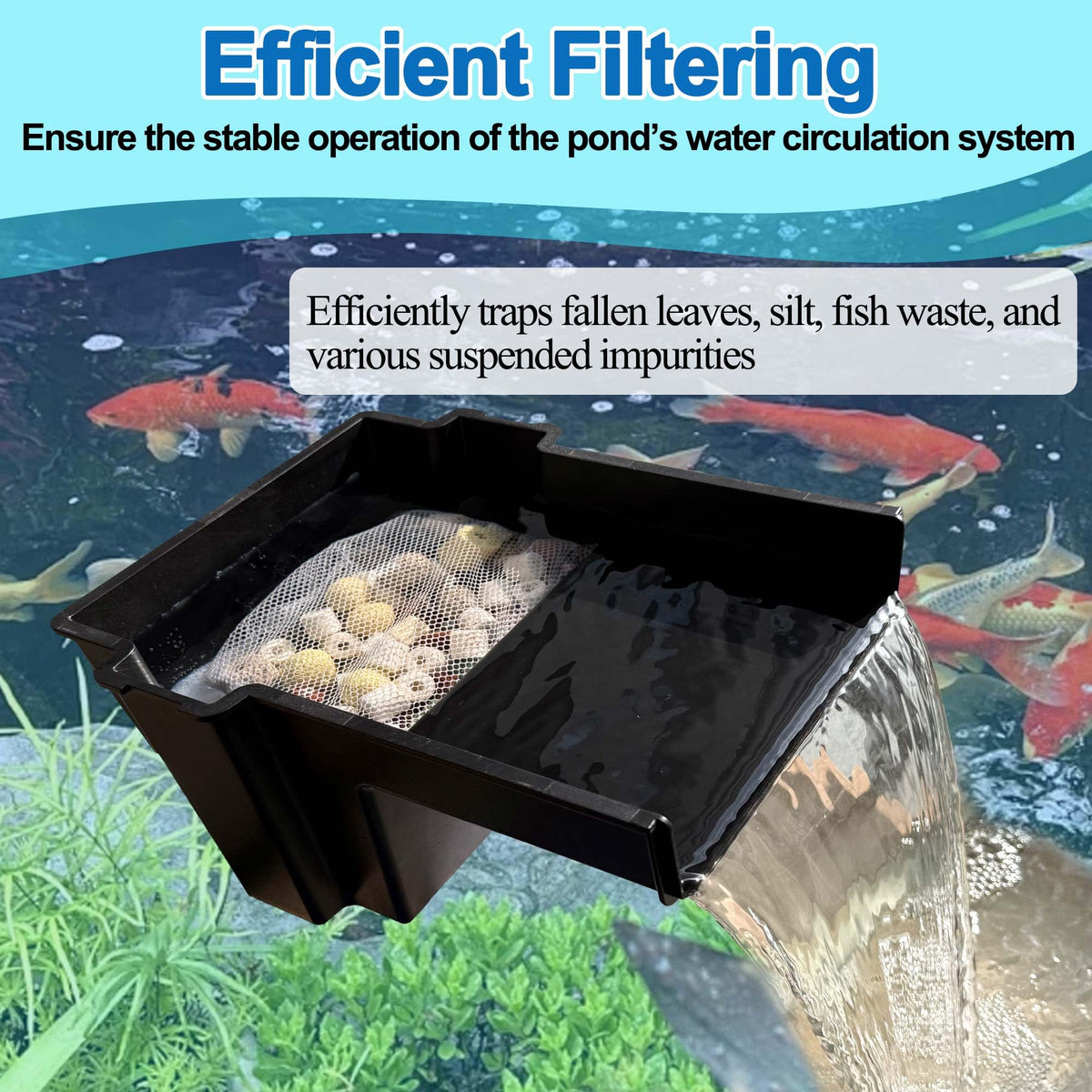 Shellshine durable filter pads material withstands constant water flow with long-lasting performance.