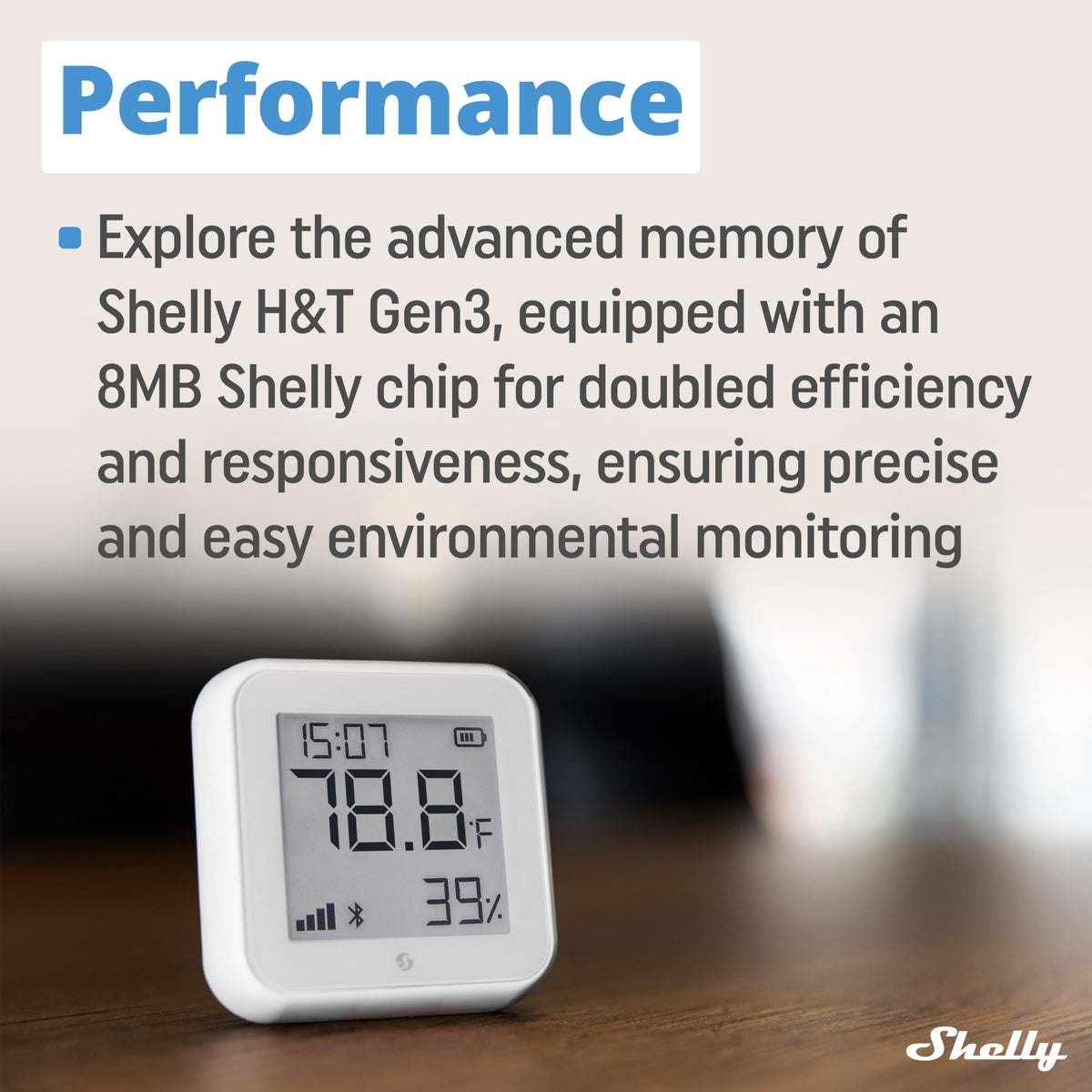 Shelly H&T Gen3 White in a baby nursery highlighting safe sleep conditions.