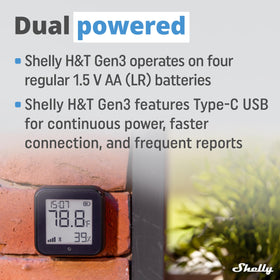 Shelly H&T Gen3 Black data export: easy logs for review and records.