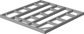 ShelterLogic Arrow FDN109 base kit for 10x8 sheds ensures solid installation.