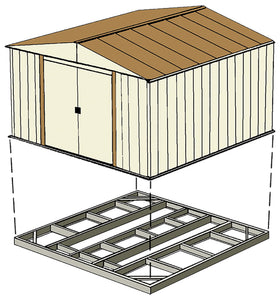 ShelterLogic Arrow FDN109 base kit for 10x9 sheds supports precise setup.