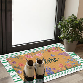 Shemilly indoor/outdoor door rug for versatile entryways