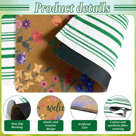Shemilly wildflower doormat measures 15x28 inches for entryway accent