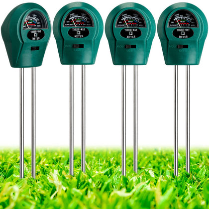 Sherr 4-piece plant moisture meter set for accurate soil monitoring indoors and outdoors.