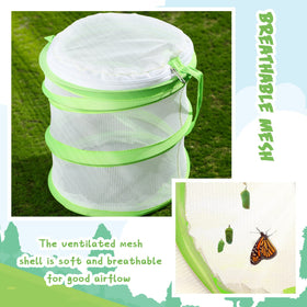 Sherr butterfly habitat cage with convenient handle for portability