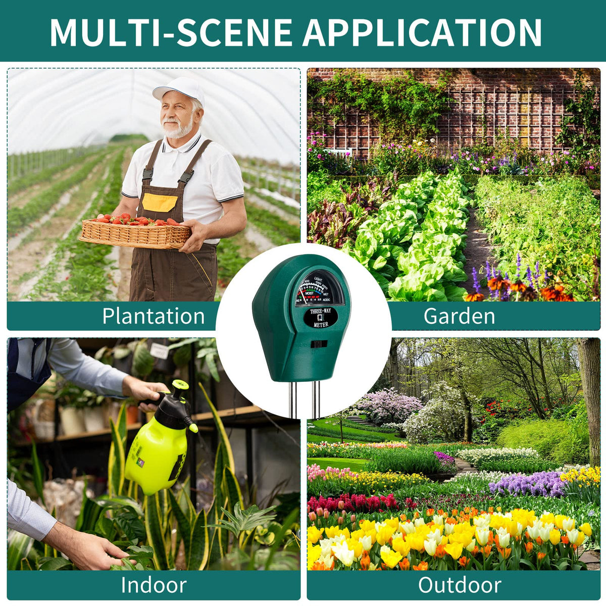 Sherr easy-insert sensor works in 2–4 inches depth.