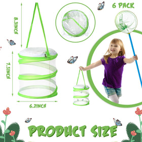 Sherr mini butterfly habitat cage with foldable design and clear mesh for viewing