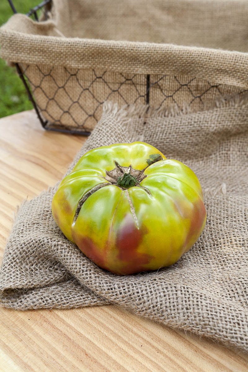Ananas Noire tomato fruit preview from Sherwoods Seeds, showcasing vibrant color and tropical sweetness.