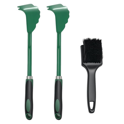 Shgxjjnb mower deck scraper with ergonomic handle for comfortable control under the deck.
