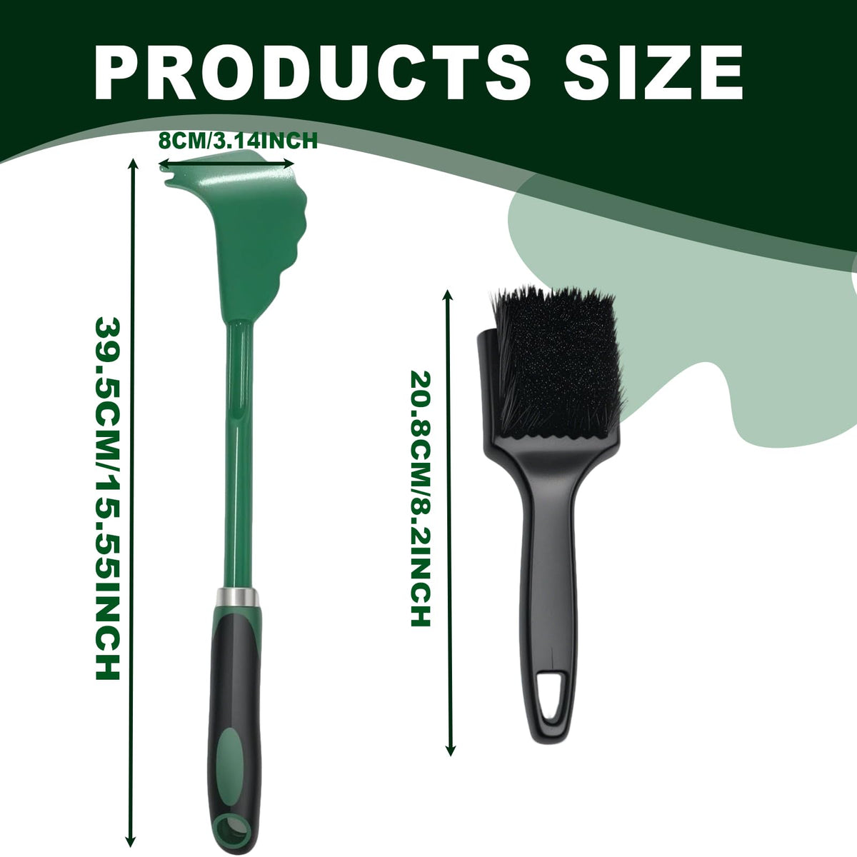 Shgxjjnb mower deck scraper with stiff bristle brush for efficient debris removal.