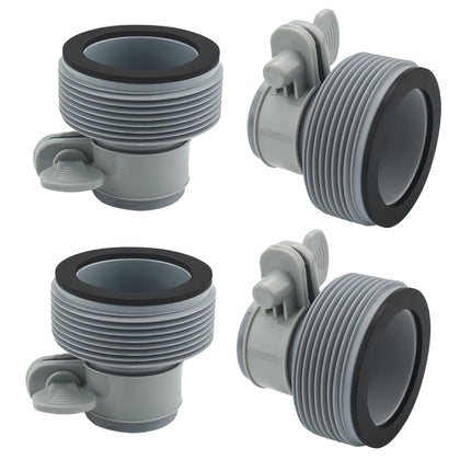 Shiguan pool hose adapter Type B kit for Intex 1.5-inch connectors, four-pack.