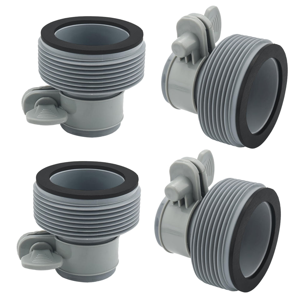 Shiguan pool hose adapter Type B kit for Intex 1.5-inch connectors, four-pack.