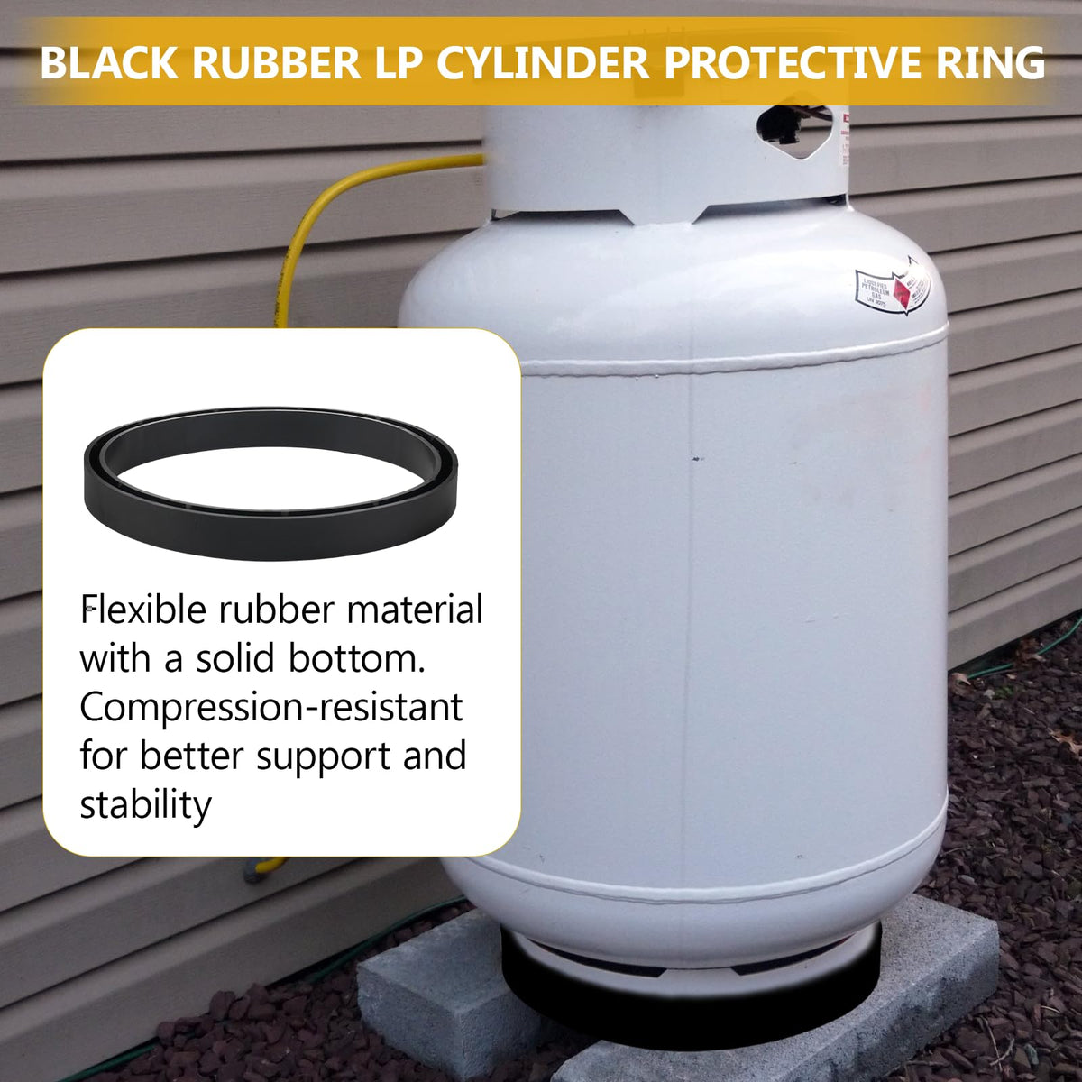 Shiguan ring base supports 20-40 lb tanks securely.