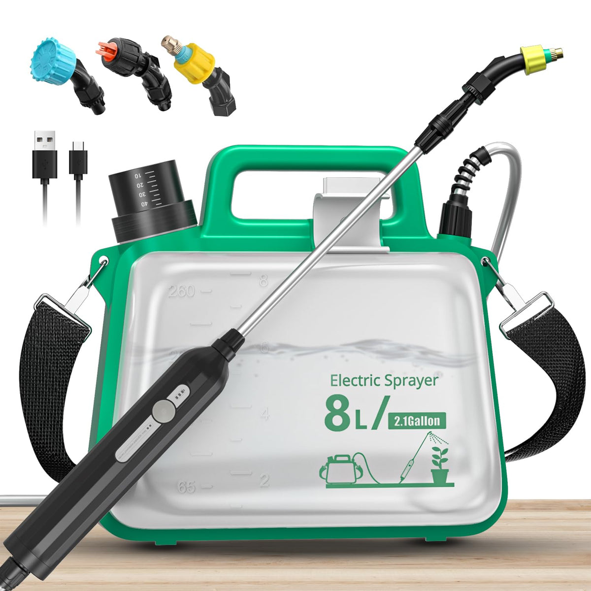 SHIJING garden sprayer in use for efficient lawn and bed treatment