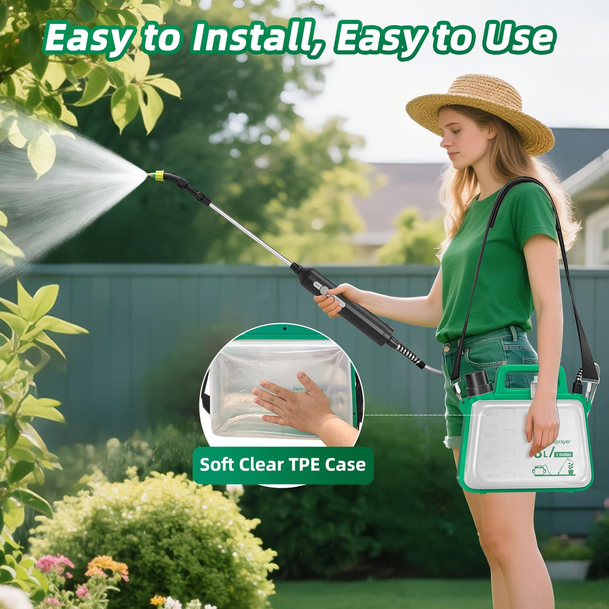 SHIJING sprayer with soft-touch grip and rugged PP body for all-day comfort