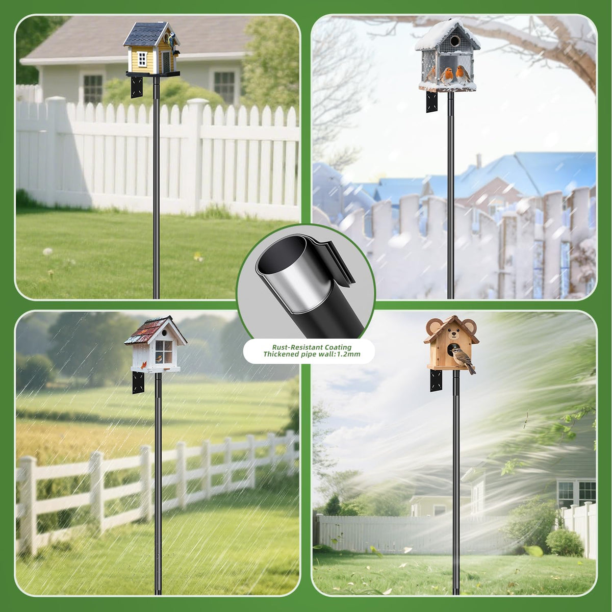 SHIJING multi-section pole adjusts from 44 to 92 inches.