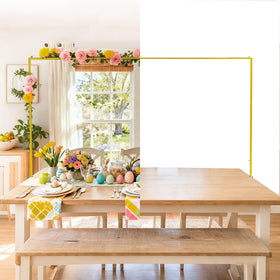 Weather-resistant coating protects decor during outdoor celebrations.