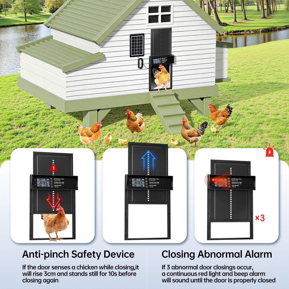 Shikha alert system with red light and beep signals potential issues.