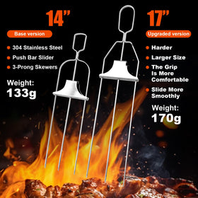 Outdoor BBQ with SHIKORI skewers offers even heating and versatility