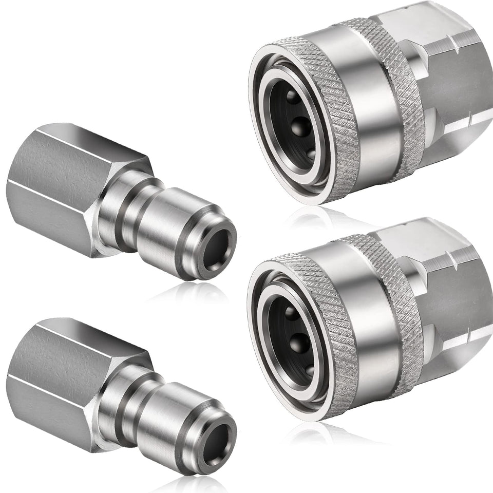 Shimeyao 2 sets of 1/4 inch quick connect adapters offer fast, leak-free connections.