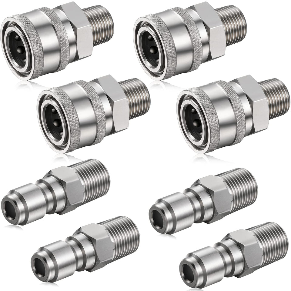 Shimeyao 4-set NPT 1/4-inch couplers for reliable quick connections.
