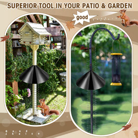 Shimeyao black outdoor pole guard blends with garden scenery
