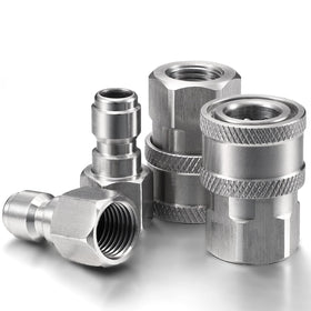 Shimeyao 1/4 inch fittings connect hoses, pumps, and surface cleaners smoothly.