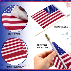 Shimeyao mini US flag on a stick for lawn decorating.