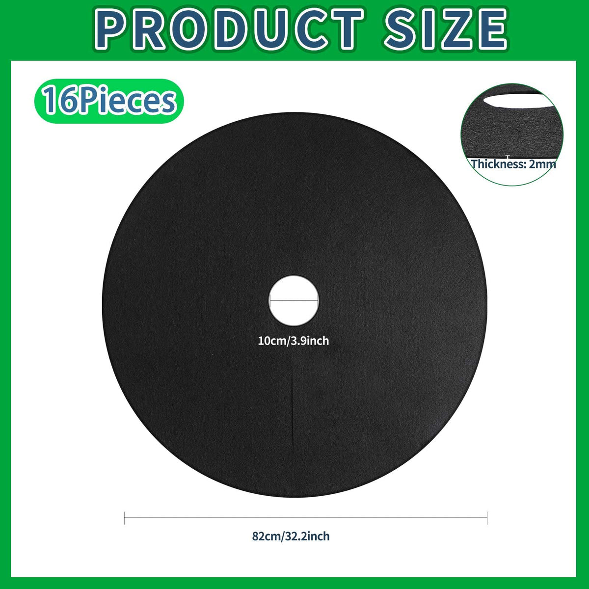 Shimeyao round weed barrier mat blocks weeds while sustaining soil temperature