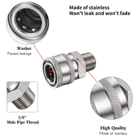 Shimeyao stainless-steel quick-connect fittings offer durable, high-pressure performance.