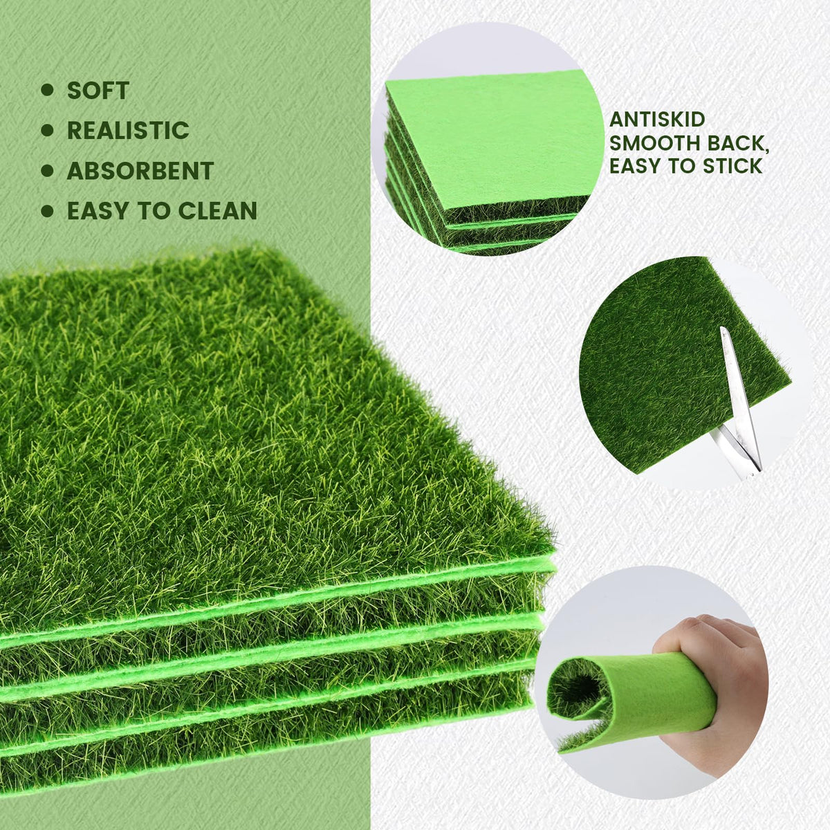 Shindel dollhouse grass decor tiles with lifelike texture for storytelling dioramas.