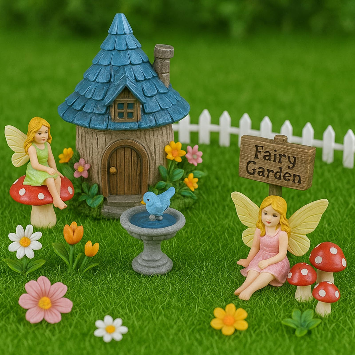 Shindel fairy garden tile in green boosts imaginative landscaping projects.
