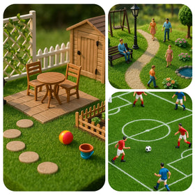 Shindel patio and indoor grass tile with sturdy backing for stable setups.