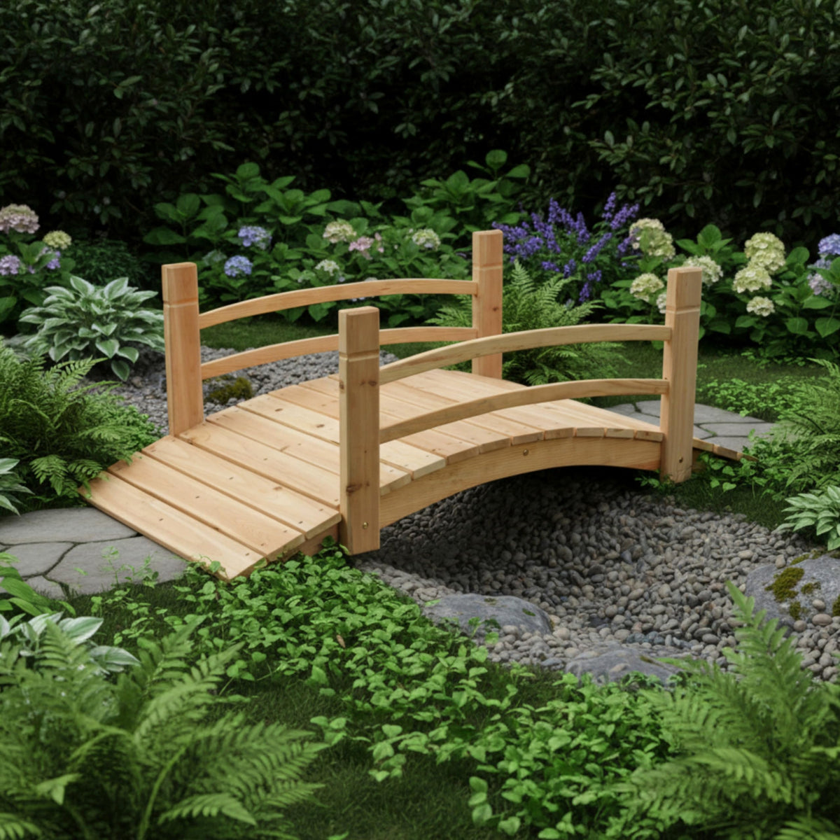 Shine Company 4980N cedar bridge assembly-ready design for quick setup.