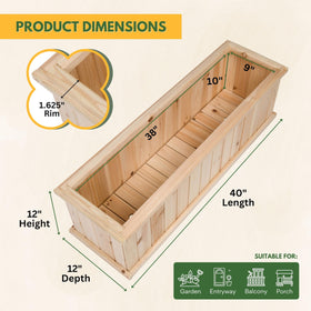 Shine Company premium cedar raised garden bed assembled in a garden, perfect for planting flowers or edibles.