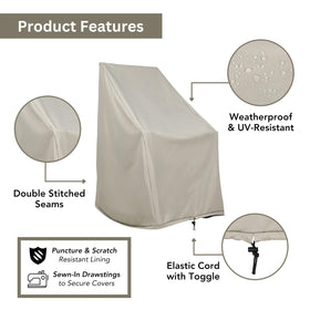 Shine Company weatherproof rocking-chair-cover fabric closeup highlights durable PU coating.